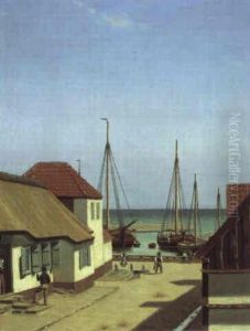 Havnen I Dragor by Christoffer Wilhelm Eckersberg