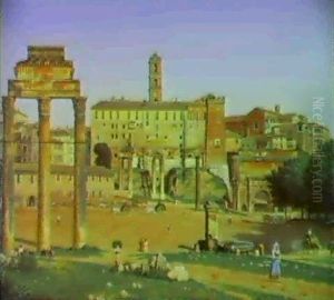 Forum Romanum Med Campo Vaccino by Christoffer Wilhelm Eckersberg