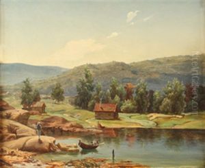 Sommerlandskap by Johan Fredrik Eckersberg