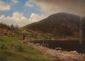 Landskap Med Gardstun by Johan Fredrik Eckersberg