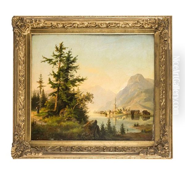 Alpenlandischer Gebirgssee (konigssee?) - view 1