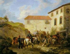 Rast Der Ulanen by Henri-Ambros Eckert