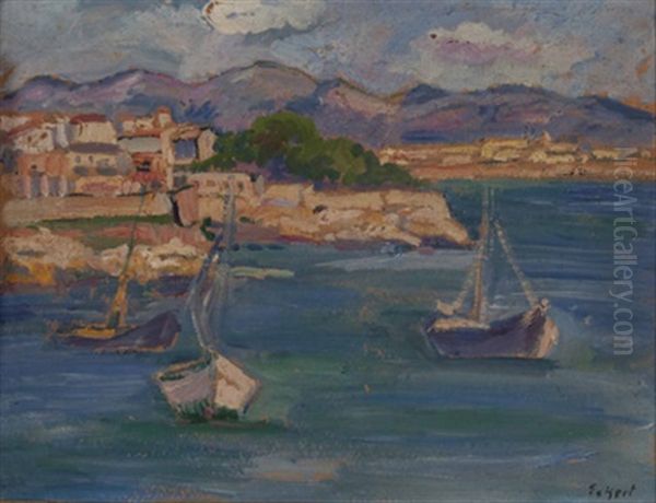 Spanische Kuste Mit Segelbooten - view 1