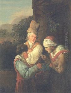 Scene Med Gronthandler by Georg Ludwig Eckhardt
