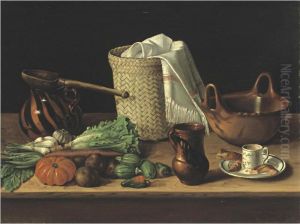 Still Life With Pitcher And Bowl by Jose Agustin Arrieta
