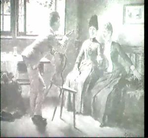 In Einer Landlichen Gaststube Mit Dielenfussboden Und Geoffneten Fenstern... by Otto Eckmann