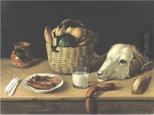 Still Life With Ram's Head by Jose Agustin Arrieta
