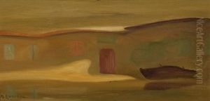 Houses With Boat by Mihalis Economou