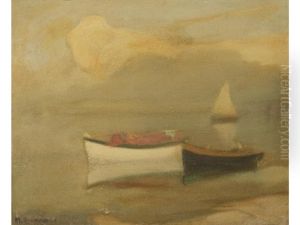Boats At Shore by Mihalis Economou