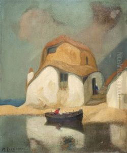 Houses With Boat by Mihalis Economou