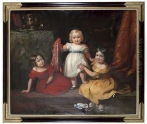 Group Portrait Of John Scott, Later 3rd Earl Of Eldon, And His Sisters Lady Selina Scott And Lady Gertrude Scott Group Portrait Of John Scott, Later 3rd Earl Of Eldon, And His Sisters Lady Selina Scott And Lady Gertrude Scott