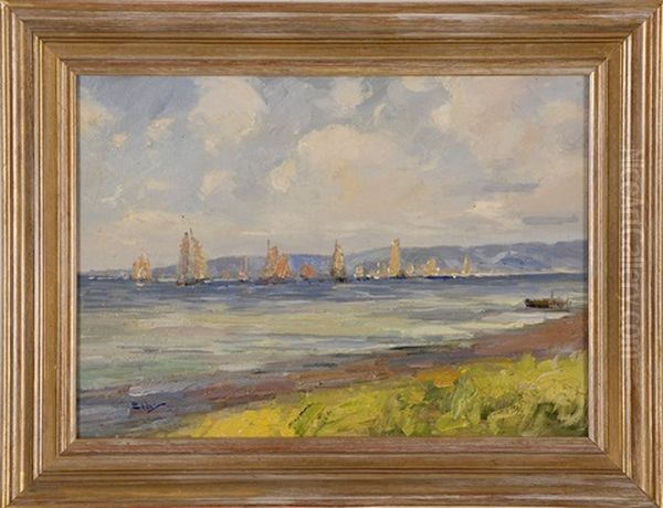 Sailing Ships Off The Coast - view 1