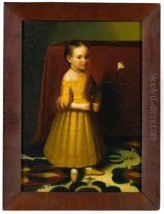 Three Works: Portrait Of A Young Girl With Rose; Portrait Of A Young Girl With Rose And Butterfly; Self-portrait Of Oliver Tarbell Eddy by Oliver Tarbell Eddy