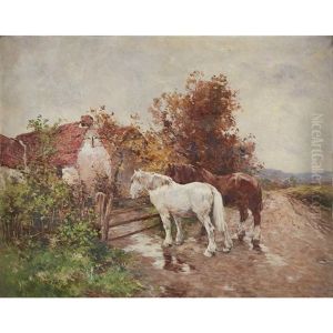 Chevaux A La Barriere