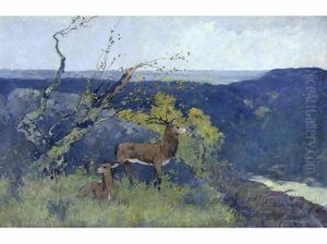 Rolbe De Dieu, Foret De Fontainebleu by Frederick Charles Vipont Ede