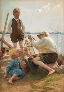 Shipbuilders by Albert Edelfelt