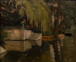 Park Motif, Vaux Sur Seine Ii by Albert Edelfelt