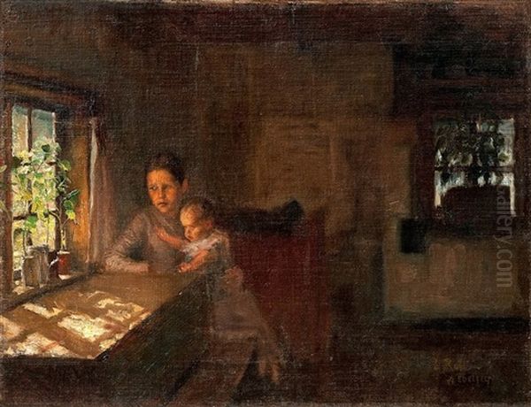 A Study For The Painting "interior Of A Crofter's Cottage" - view 1