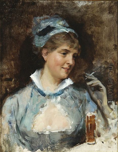 Woman With A Cigarette - view 1