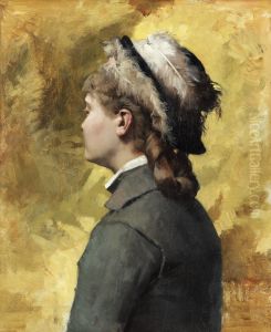 Ung Kvinna I Gratt by Albert Edelfelt