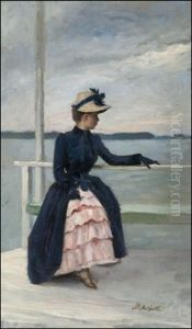 Annie Edelfelt Haikon Laiturilla by Albert Edelfelt