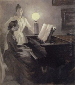 En Ungdomsmelodi, Nuoruuden Salvema by Albert Edelfelt