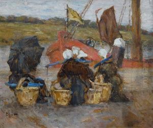 Market Women At The Harbour by Henning Edens