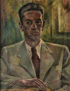 Herrenportrait En Face by Hans Eder