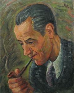 Man With Pipe by Hans Eder