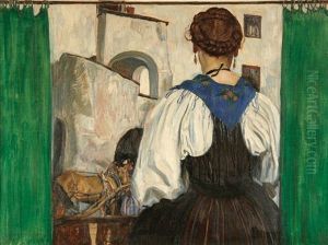 Woman At Window by Carl Ederer