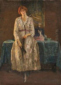 Portrait Of Woman In An Interior by William Edgar