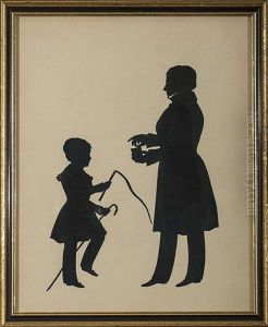 Double-silhouette Portrait Of John Denehy And His Son, Cork, Ireland, 1834