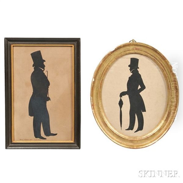 Two Silhouettes Of Gentlemen - view 1