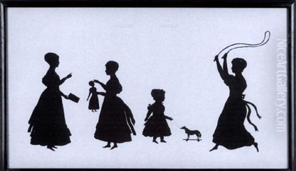 Three Children Of Lord Fullerton: Mary, Holding A Book; Isabella, Holding A Doll; Elizabeth, With A Horse On Wheels; Mary, Skipping - view 1