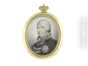 A Portrait Miniature Of George Iii, King Of Great Britain And Ireland), King Of The United Kingdom Of Great Britain And Ireland by Henry Edridge