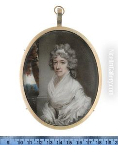 Lady Hester Bellingham, Wearing White Dress, Fichu And Shawl With Frilled Trim, Her Powdered Hair Dressed With A White Bandeau