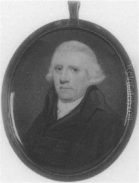 A Gentleman Wearing Black Coat, Matching Waistcoat And White Cravat - view 1