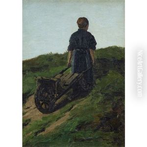 Girl With A Wheelbarrow by Aaron Allan Edson