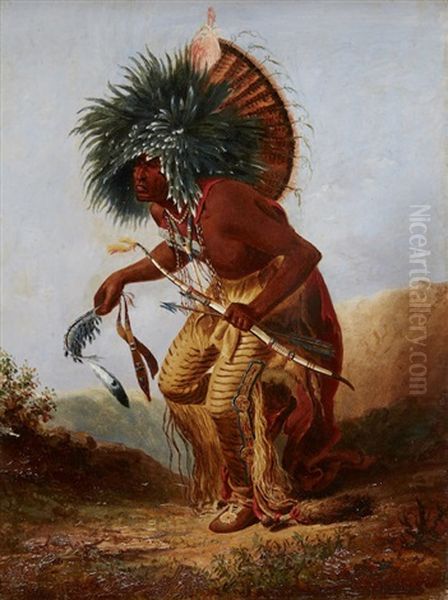 Pehriska-ruhpa. A Moennitari Warrior In The Costume Of The Dog Danse (after Karl Bodmer) - view 1