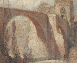 Alcantara Bridge, In The Alcazar, Toledo Spain by George Wharton Edwards