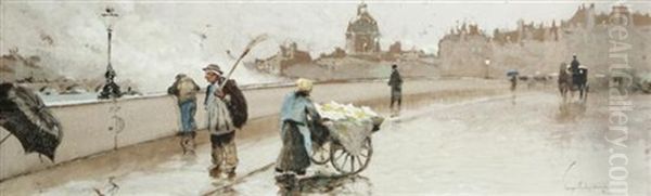 On The Pont Royal, Paris, Early Morning - view 1