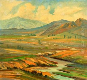 Landscape Sunland - Big Tujunga Wash by Lionel Louis Edwards
