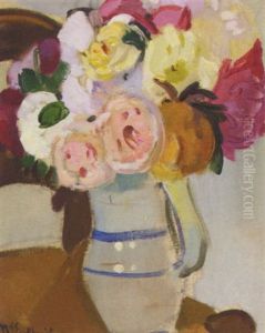 A Still Life With Roses In A Vase thumbnail