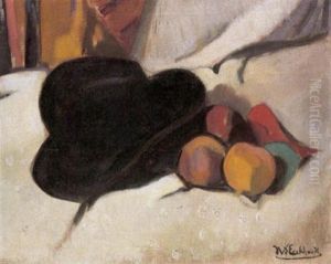 Le Chapeau Noir Et Quatre Fruits by Jean Van Den Eeckhoudt