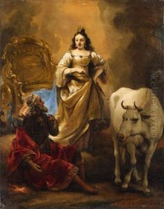 Juno, Jupiter And Io by Gerbrand Van Den Eeckhout