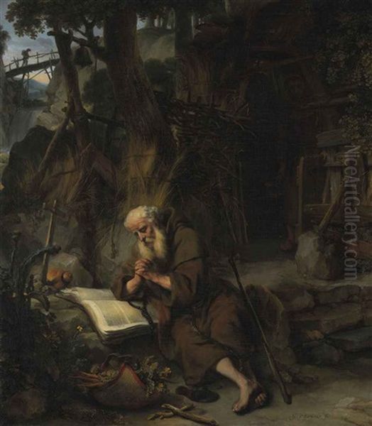 A Hermit Praying - view 1