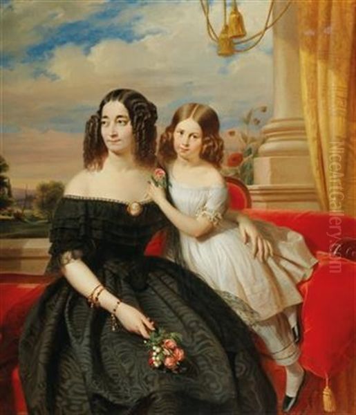 Madame Chesnaye And Her Daughter - view 1