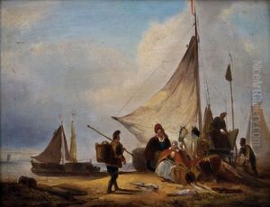 Am Scheveninger Strand by Jacques Joseph Eeckhout