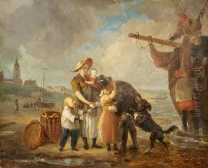 The Return Of The Fishermen by Jacques Joseph Eeckhout