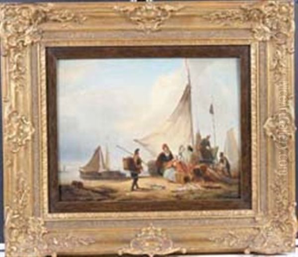 Fischerszene Am Scheveninger Strand - view 1